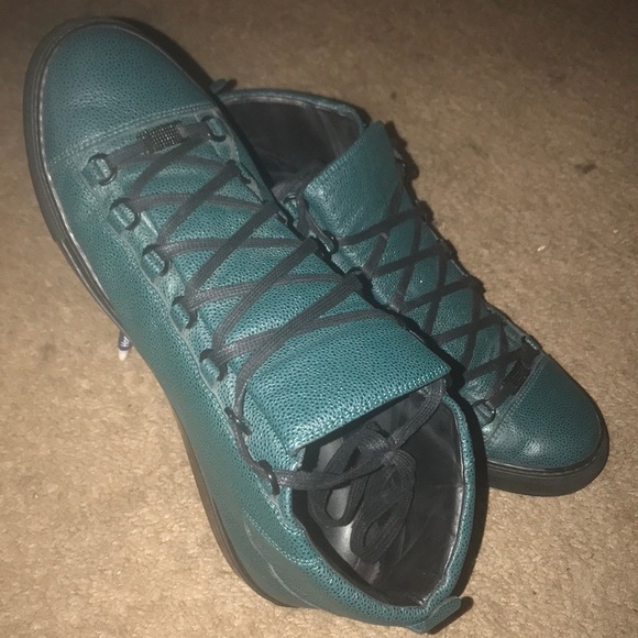 Green leather size 12 Balenciaga’s - Picture 1 of 1